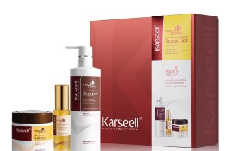 Karseell Collagen Hair Treatment Set, Deep Repair Collagen Hair Mask Shampoo and Argan Oil for Dry Damaged Hair of All Types - 2 x 16.9floz + 1.69floz