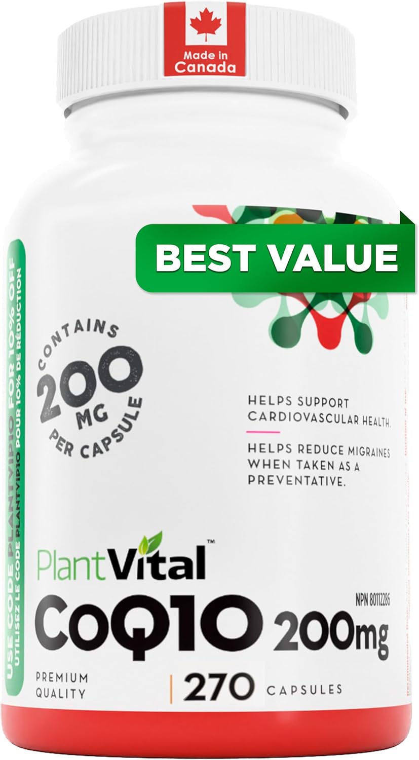 PlantVital CoQ10 Bottle Front Label