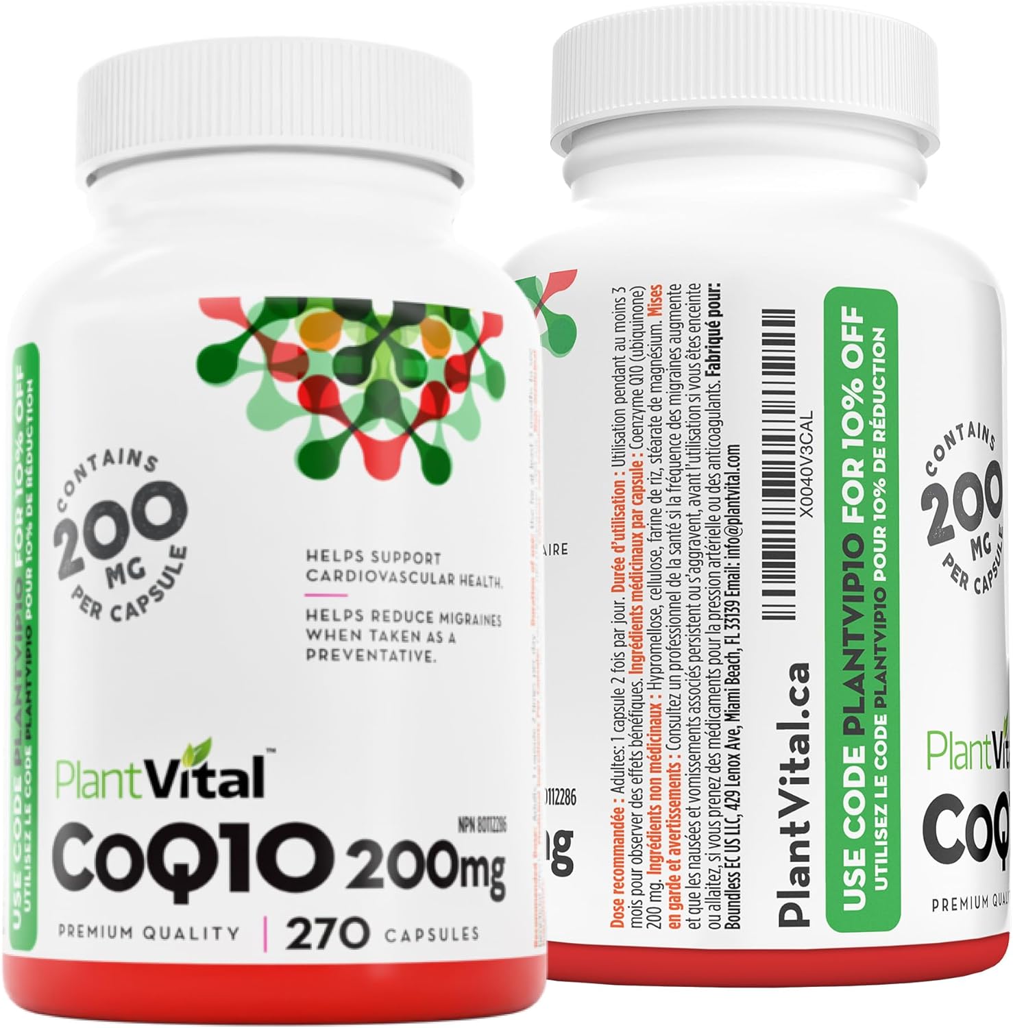 PlantVital CoQ10 Capsules Close Up