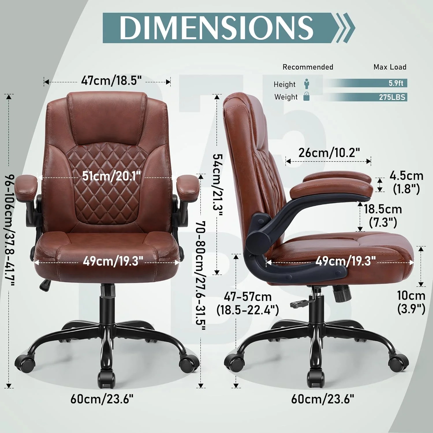 Brick Attic office chair — ergonomic backrest