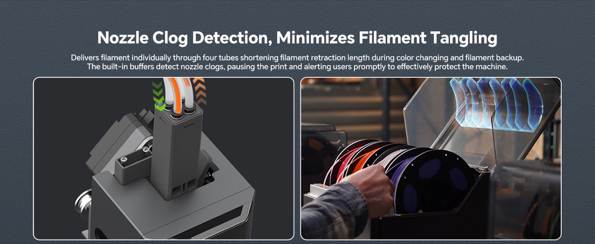 ANYCUBIC ACE Pro filament auto-backup feature — switches to backup spool