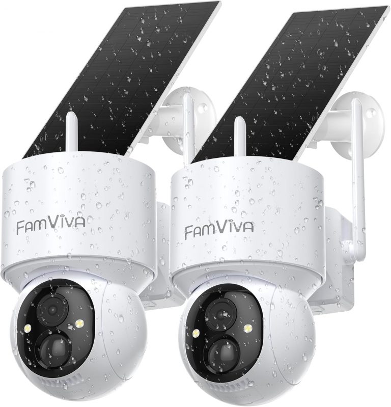 FAMVIVA 2K Solar Security Camera Review 2026: 4 Solar Cameras for the Price of One Ring