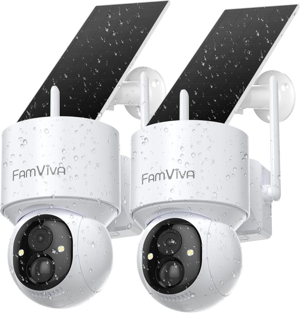 FAMVIVA 2K Solar Security Camera