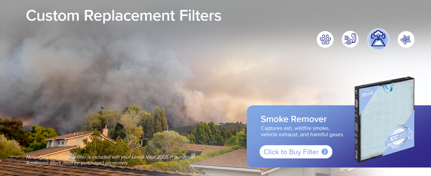 Levoit Vital 200S-P smart control and air quality feature image