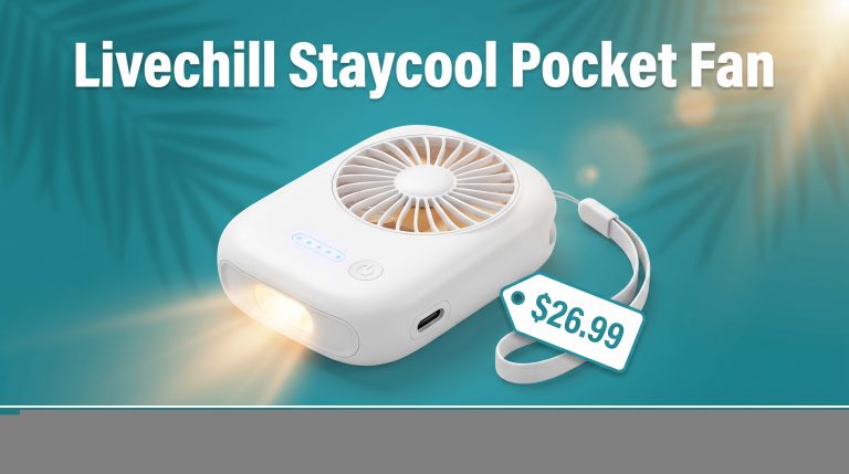 Livechill Staycool Pocket Fan Review 2026: Best $27 3-in-1 Cooling Fan?