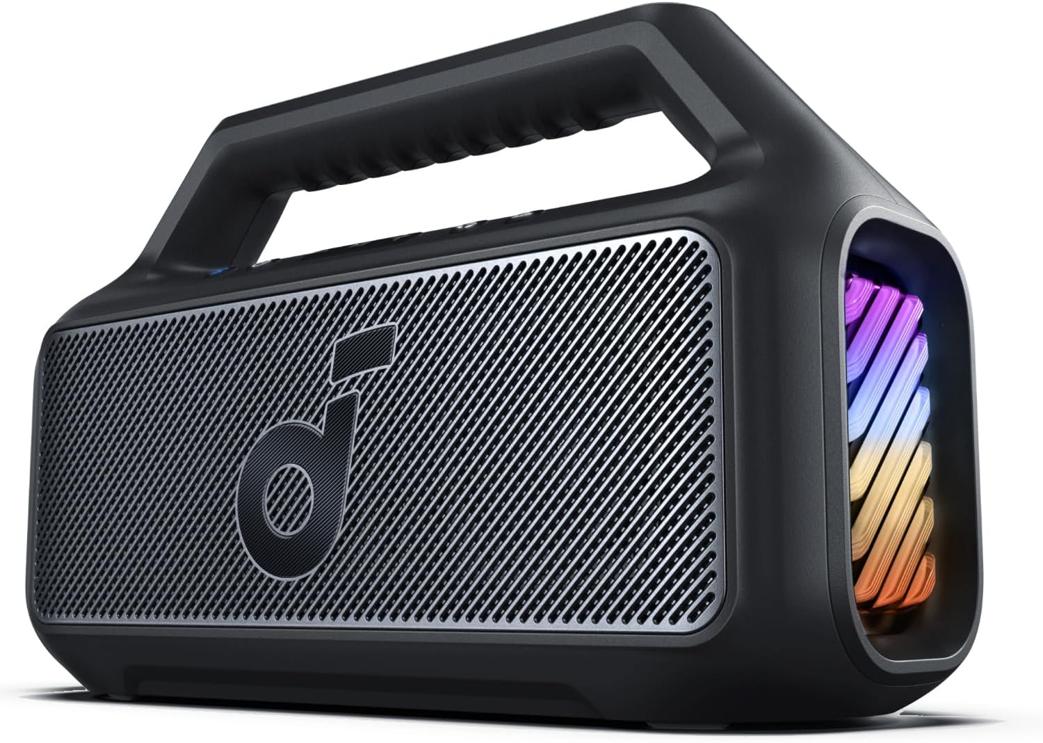 Soundcore Boom 2 By Anker, Outdoor Speaker, 80W, Subwoofer, BassUp 2.0, 24H Playtime, IPX7 Waterproof, Floatable, RGB Lights, USB-C, Custom EQ, Portable for Camping and Beach - Black
