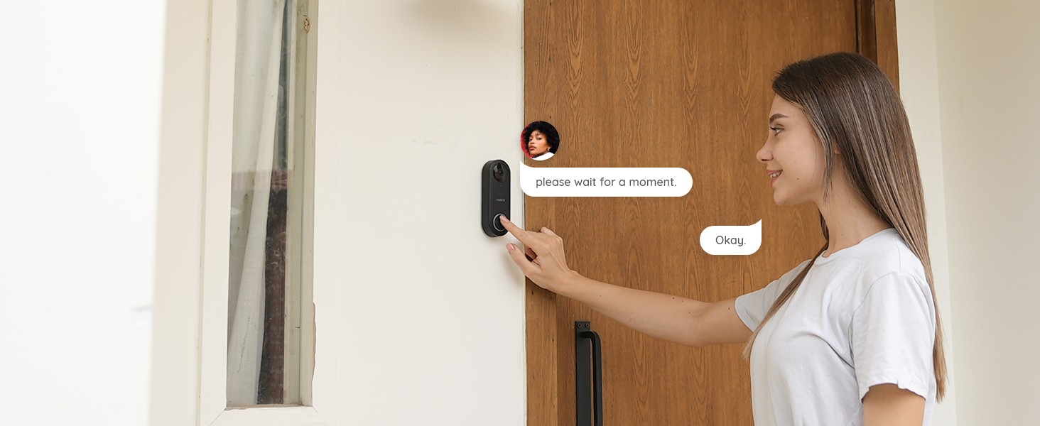 Reolink Video Doorbell WiFi two-way audio feature image